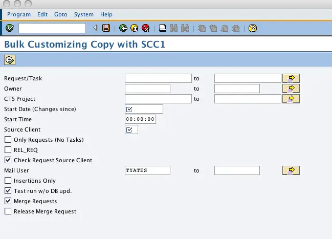 RSCC_SCC1_BATCH Selection Screen