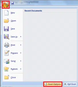 2007_Excel Options
