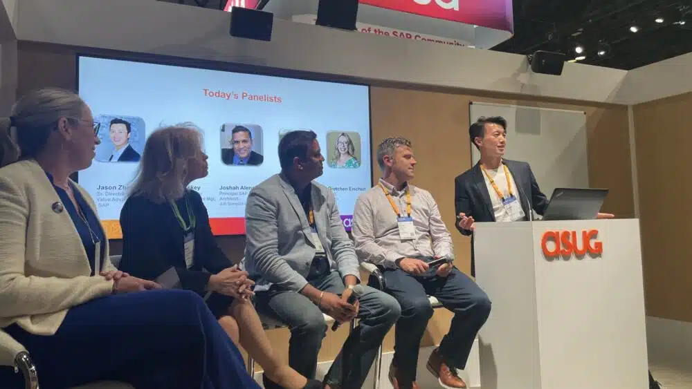 "asug" is America sap user group, this panel occurred in May at the annual ASUG and SAP Sapphire event the topic of the panel was SAP Industry Cloud