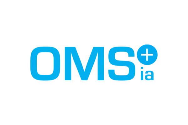 Logo OMS+ with a small "ia" under the plus. ia is intelligent automation bundle for order management solution