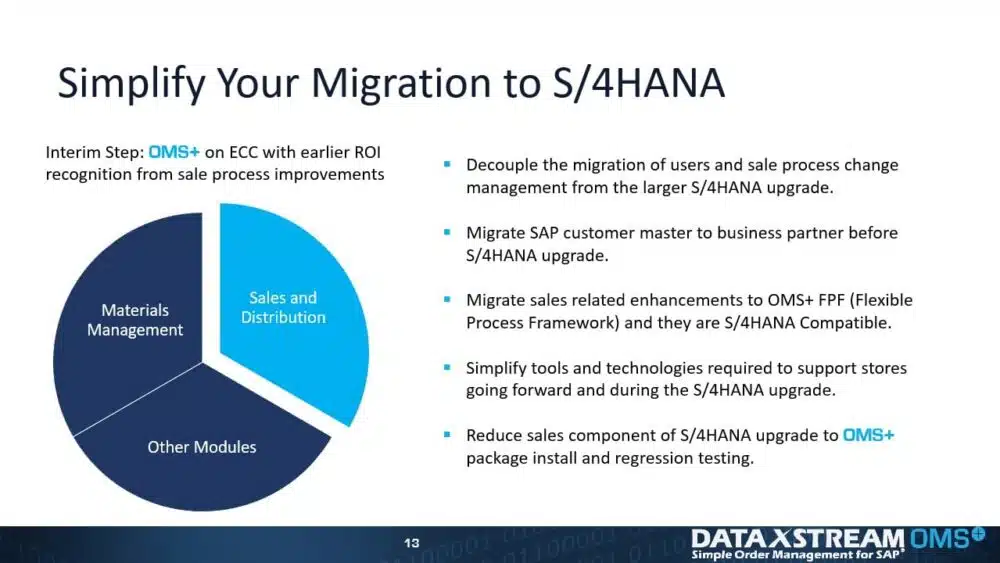 Use OMS+ to simplify your migration to S/4HANA and mitigate SAPSD upgrades