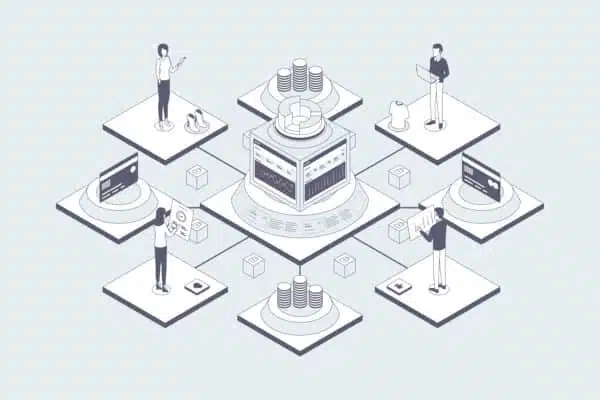 E-Commerce Integrated Accounting Isometric Illustration Lineal G